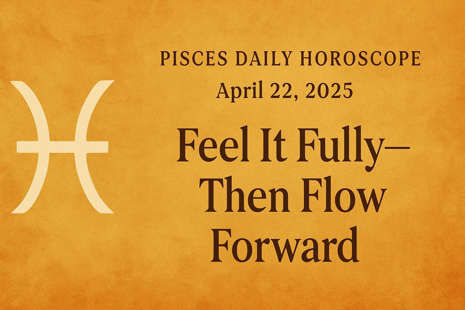 Pisces Horoscope Today: Feel It Fully—Then Flow Forward